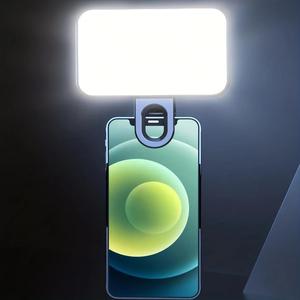 携帯型LEDセルフィーライト、ミニクリップライトセット、USB充電式、携帯電話用撮影ライト、ビデオ会議ライト