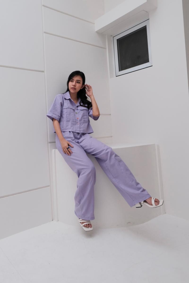 Product Introduction of Yeoji Button Long Pants | Linen Long Pants | Celana Panjang Kerja | Loose Pants 0