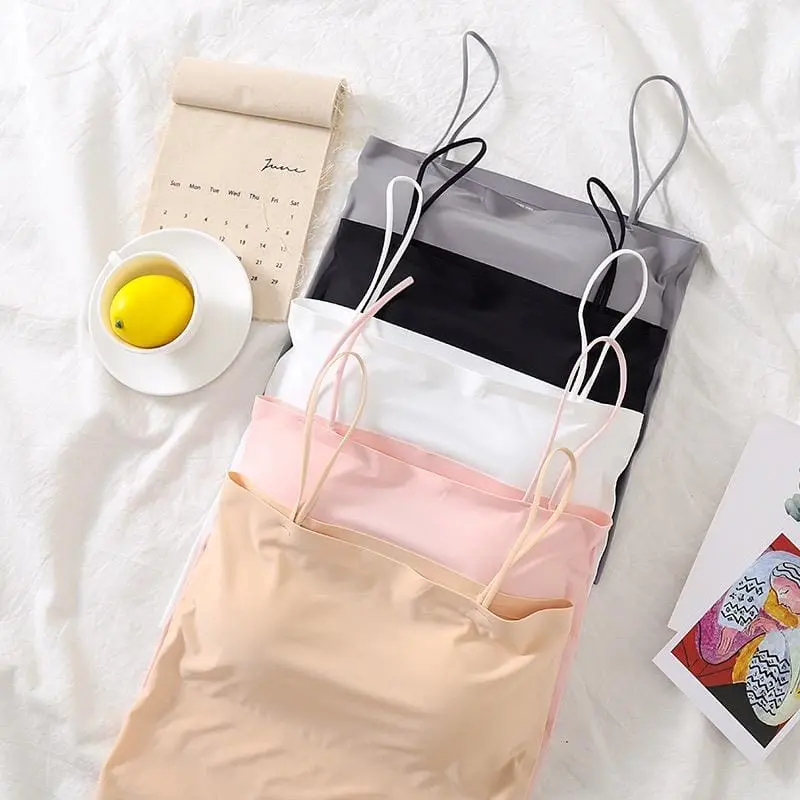 Tanktop Polos atasan wanita simple basic nyaman dengan cup bra