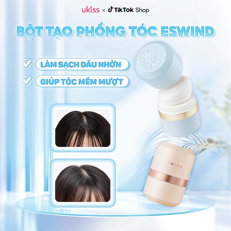 ESWIND Phấn Phủ Gội Khô Làm Sạch Chống Bết Hỗ Trợ Tóc Bồng Bềnh Mềm Mượt Tiện Lợi 10g