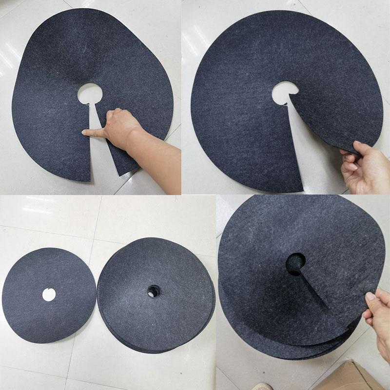 5PCS/PACK  Garden Tree Plant Cover Protection Mats Cloth Ecological Control Mulch Barrier Flower Pot 3
