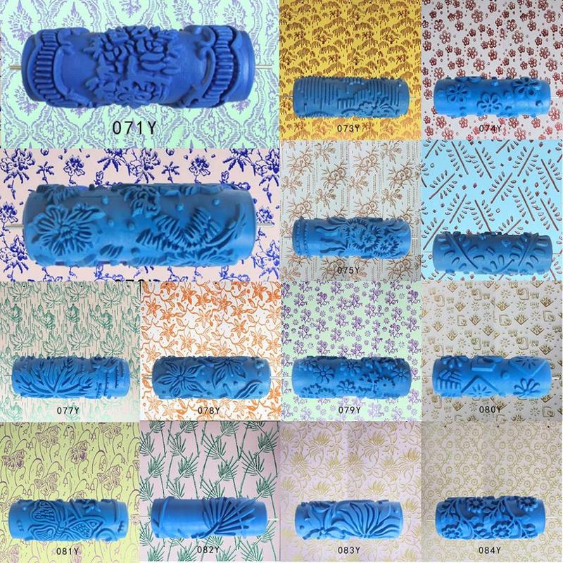 5\\\'\\\' Wall Painting Printing Rubber Pattern Roller Decor 2