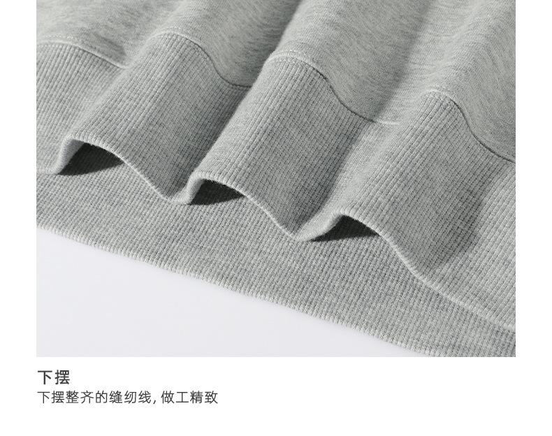 Product Introduction of Men's Autumn 300G Loose Pure Cotton Solid Color Terry round Neck Men's Sweater Cross-Border Fashion Brand Printed Men's Coat Menswear Hoodie Sweatshirts Tops Lingerie Longsleeve Bestie Crewneck Beige Casual Pullover Plain Tropical 13