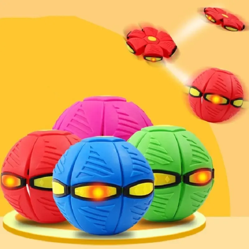 COD Elastic stepping on the ball UFO pedal deformation ball 3-color lighting children's outdoor sportsqu Best toys