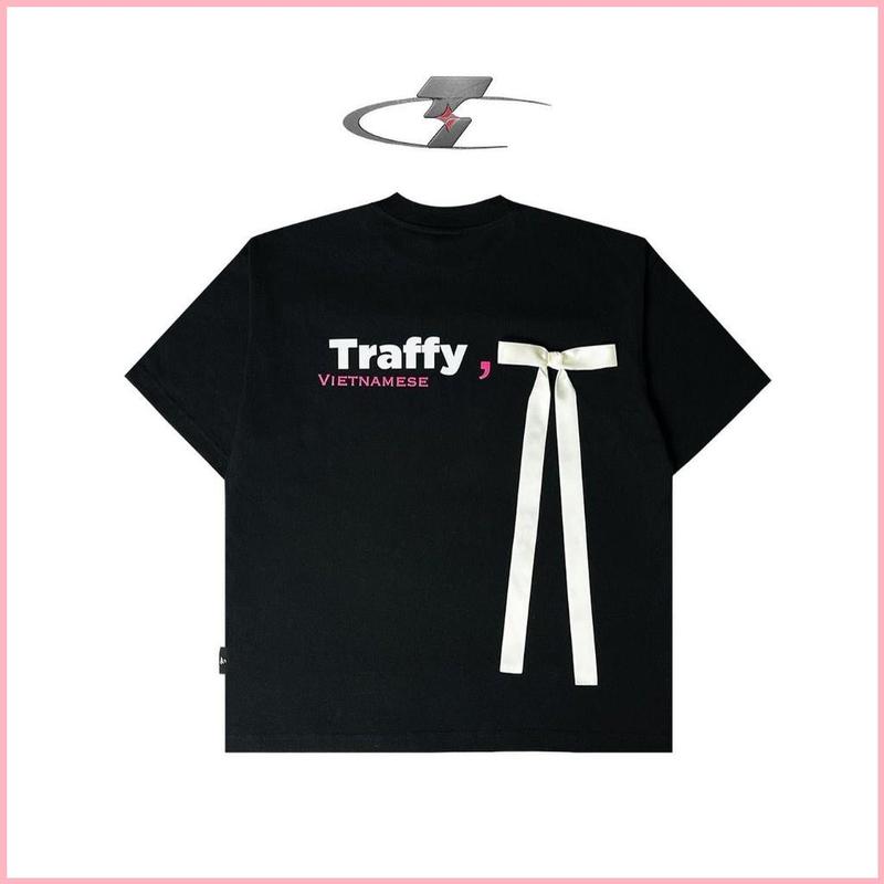 JESADSHOP Áo thun đính nơ form rộng Traffy Tee Ribbon Black Gonz.brand 0