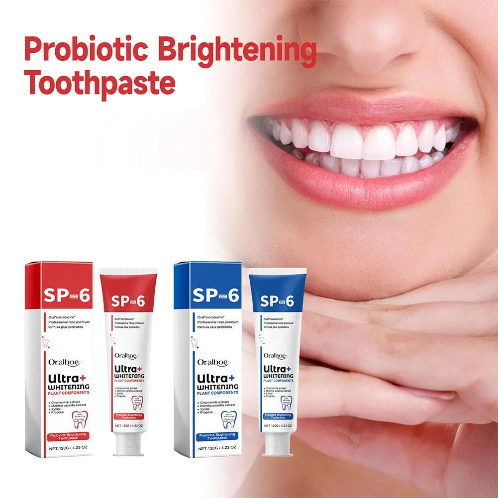 Probiotic Whitening Toothpaste Brightening & Stain Removing Sp-6 Probiotic Fresh Breath Whiten Toothpaste Teeth Toothpaste L9X0 Oral Coffee Gift