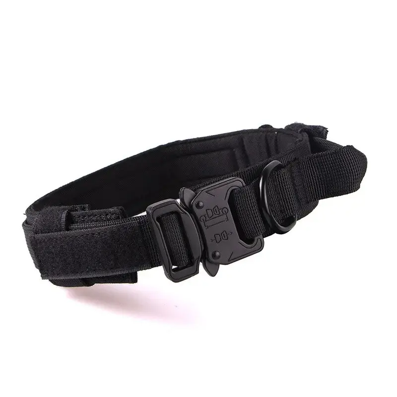 Tactical Dog Leash Collars  Adjustable Nylon Military Dog Collar Leads For Medium Large Dogs German Shepherd Training Hunting 8