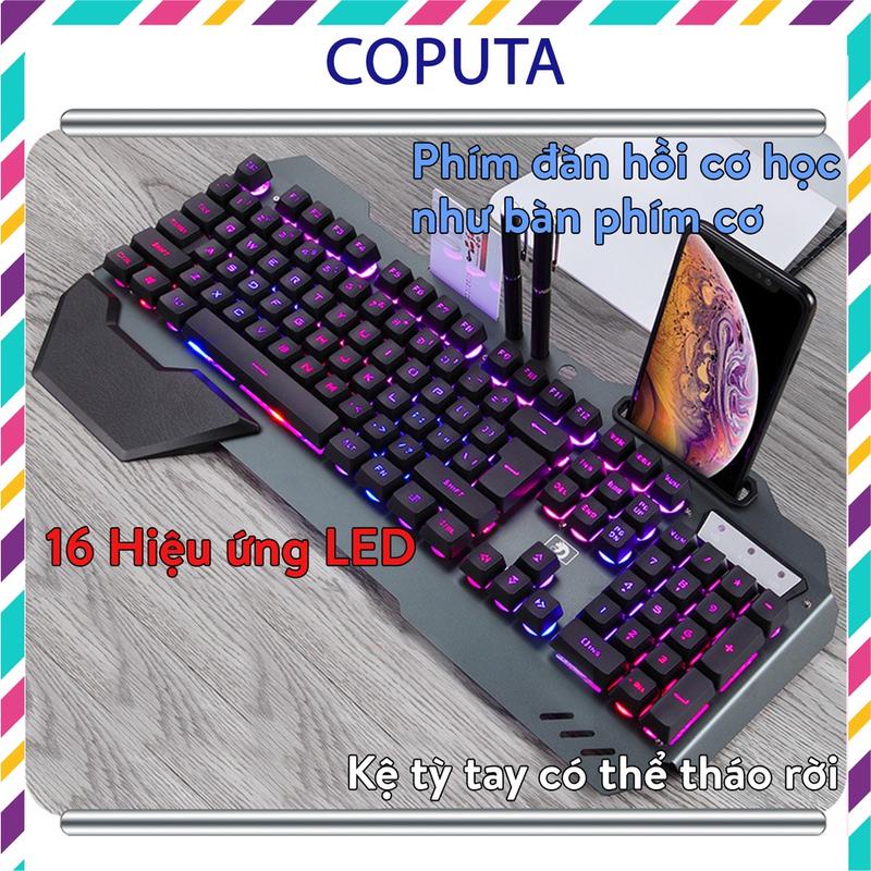 Bàn phím giả cơ Gaming Coputa Bàn phím máy tính laptop chơi game cao cấp K618 Full LED RGB bàn  phím