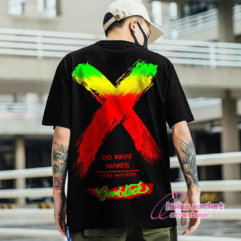 Kemeja-T, Motif X Rasta, Showtime X Reegae, Viral, Trend Terkini ...