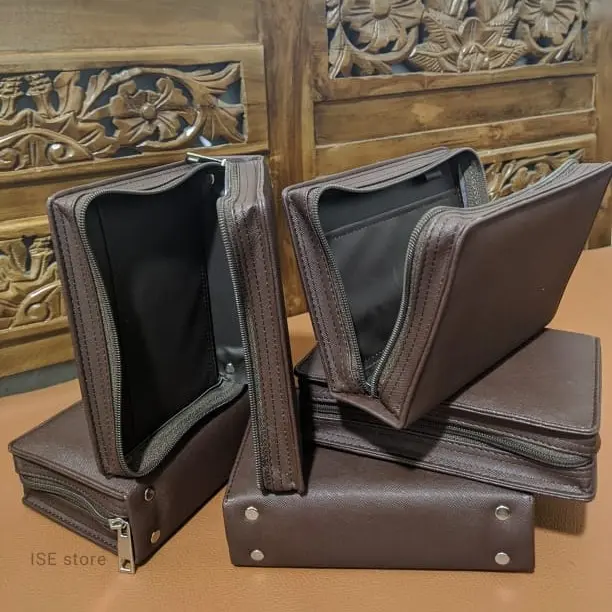 Tas Agenda PROMIS dengan Penutup Resleting Wadah Buku Perlengkapan Kerja dan Bank