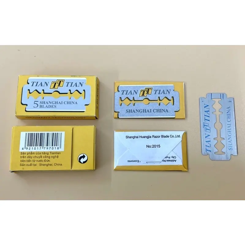 ( Hộp 100 lưỡi ) Lưỡi dao lam Tian - Dạng Vĩ vàng 20x5 2