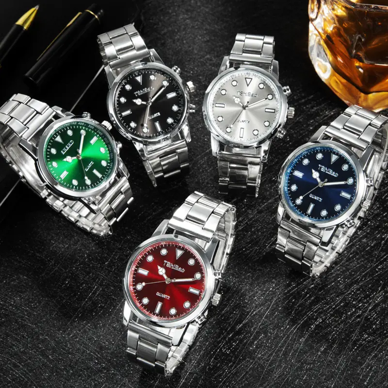 New Foreign Trade Popular Style Men's Steel Belt Business Style Casual Student Boys Couple Quartz Watch jam  tangan spiderman  watch clock  watch