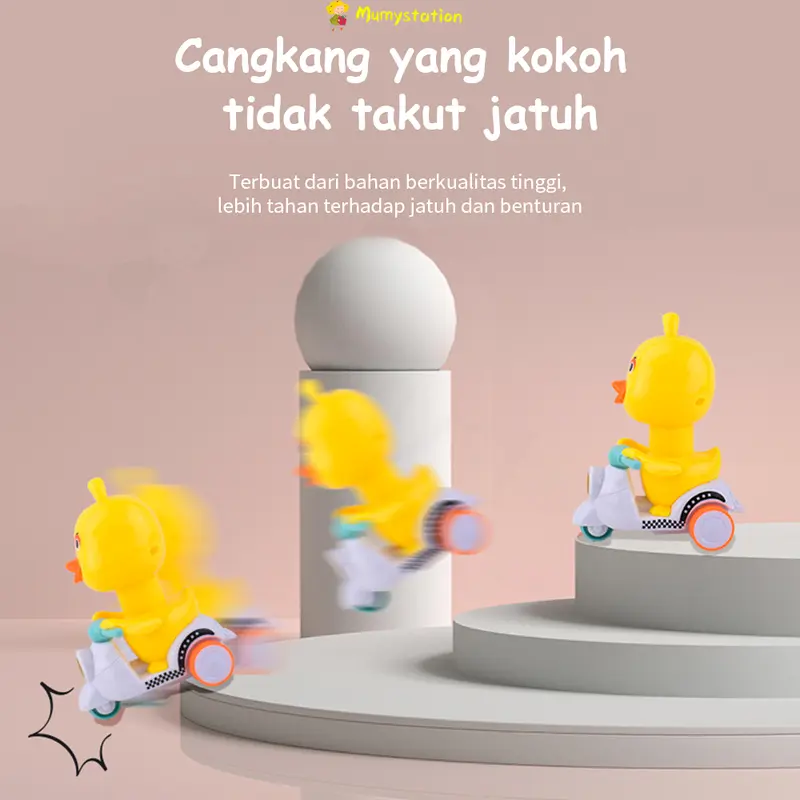 Mumystation Mainan bebek motor tanpa baterai mainan anak bayi lucu bebek Permainan Plastik Toys Toys 6