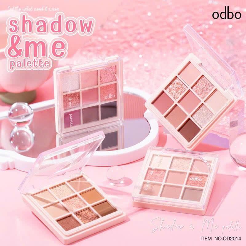 Bảng Phấn Mắt Odbo 9 Ô Shadow Me Vỏ Hồng Palette Odbo Cosmetics