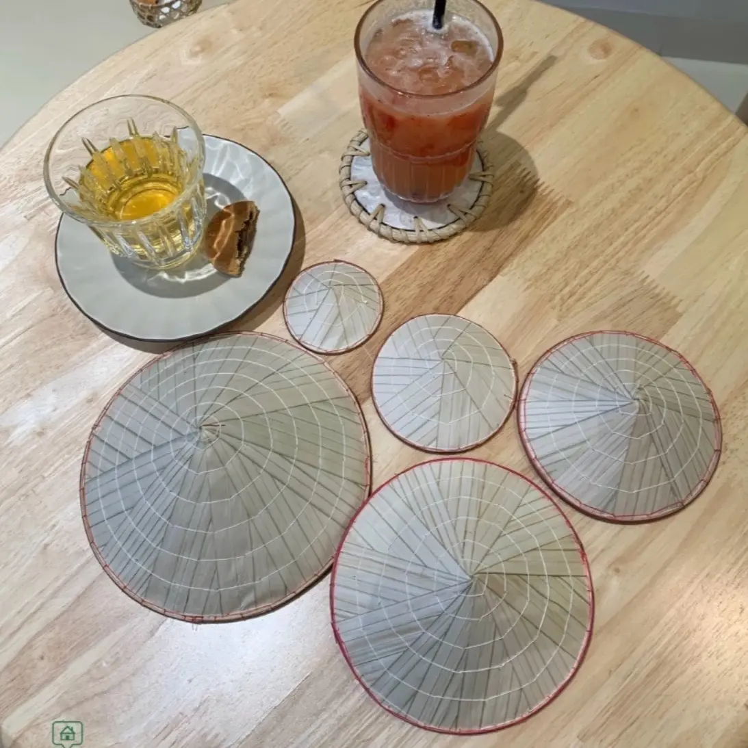 Nón lá 3 vòng (7cm) dùng để decor trang trí