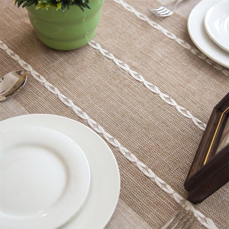 Product Introduction of Solid Color Table Runner, 1 Count Boho Style Tassel Decor Tablecloth, Table Decoration Supplies for Home Kitchen Dining Room Party 6