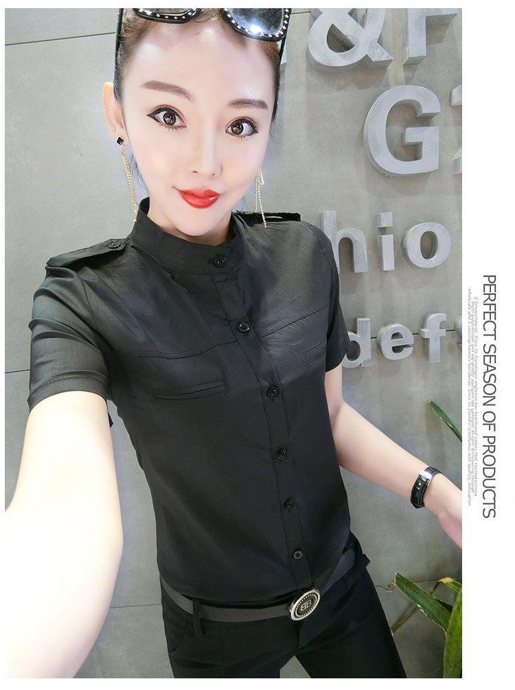 Product Introduction of Áo Sơ Mi Nữ, Thanh Lịch, ngắn Tay, Phong Cách Châu Âu, Bông Co Giãn, Mỏng Vừa Vặn, Mỏng Vừa Vặn, Phong Cách Hàn Quốc, Áo Sơ Mi Ol Nhỏ, Thời Trang, Thích Hợp Cho Mùa Xuân Và Mùa Hè, 2023 12