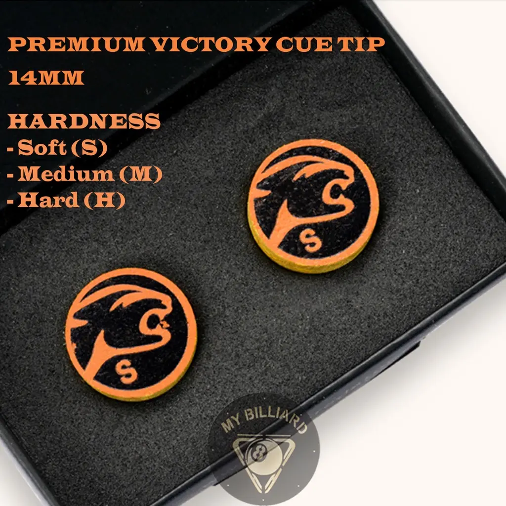 Victory Billiard Cue Tip 14 mm 14mm stick stik billiar biliar