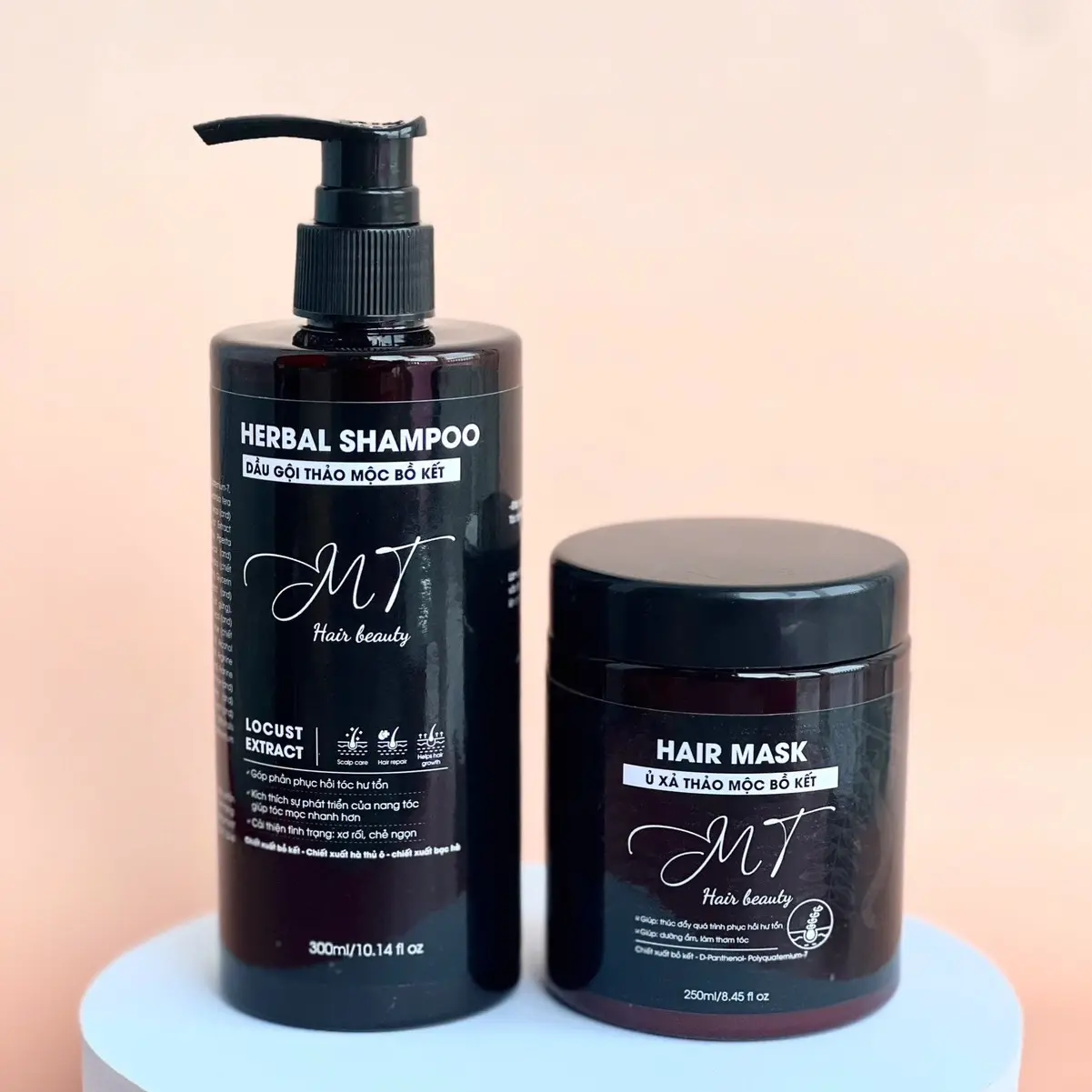 Combo Gội & Ủ Xả Thảo Mộc Bồ Kết ( MyTranBeauty ) 300ml kèm quà tặng Gội Đầu Tre