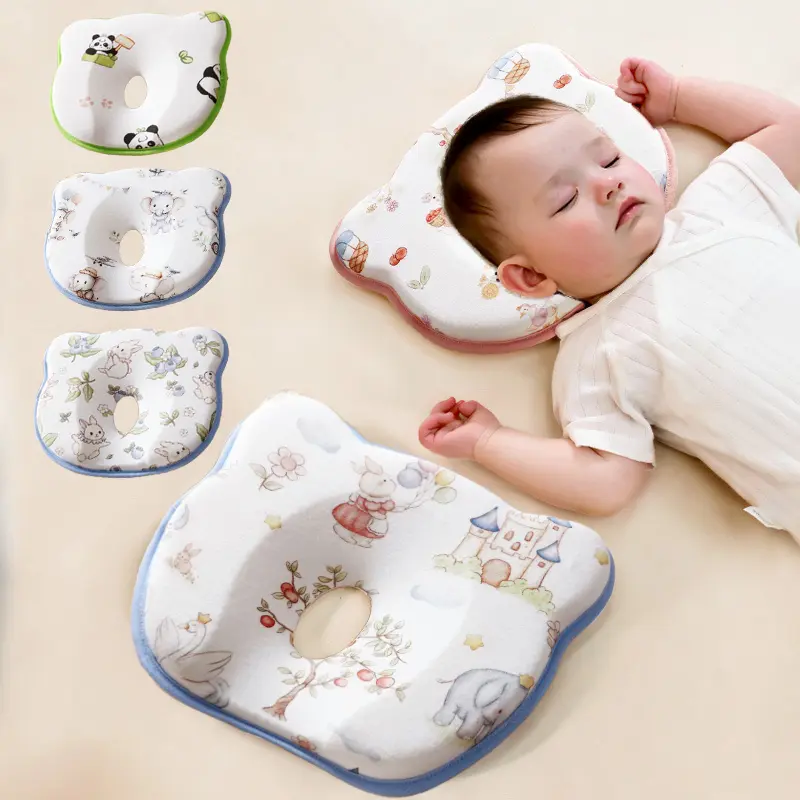 Baby Pillow To Prevent Flat Head Baby Memory Foam Travel Pillow