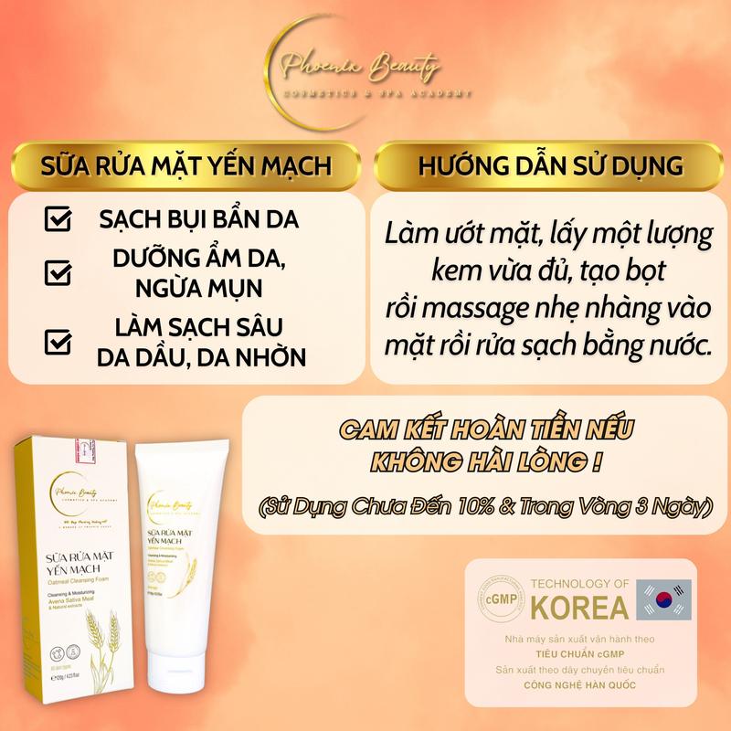 Product Introduction of Sữa rửa mặt yến mạch, an toàn cho da Làm trắng Tất cả các loại da Phoenix Beauty 0