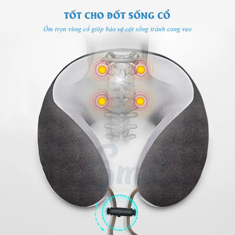 Gối kê cổ chữ U cao su non Ema thiết kế công thái học dành cho người lớn chống đau mỏi và ngăn ngừa thoái hóa cổ thích hợp cho dân văn phòng và du lịch 6