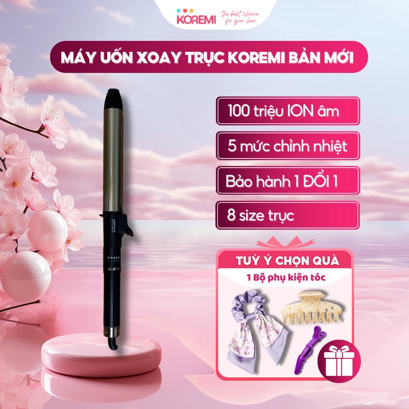Máy uốn tóc xoay trục chuyên nghiệp Model Koremi BH 6 Tháng Women Nữ
