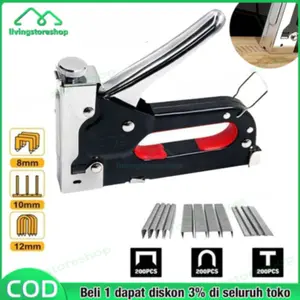 Pistol Kuku 3in1 Multifungsi, Tekanan Bisa Diatur, Handle Lock dan Desain Ergonomis, Portable, Cocok untuk DIY dan Pemasangan Triplek