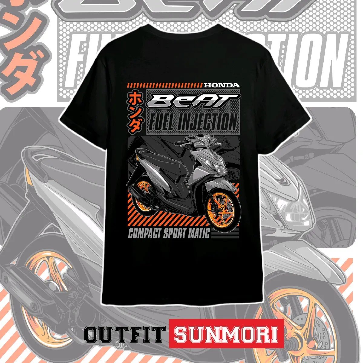 KAOS BEAT FI 2014 BAHAN COTTON COMBED 24s PREMIUM FREE STICKER