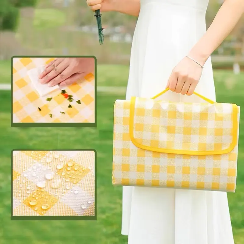 Thảm picnic thảm decor dã ngoại cao cấp chụp ảnh cực đẹp gấp gọn dễ dàng mang theo Camping Đi Cắm Trại 2