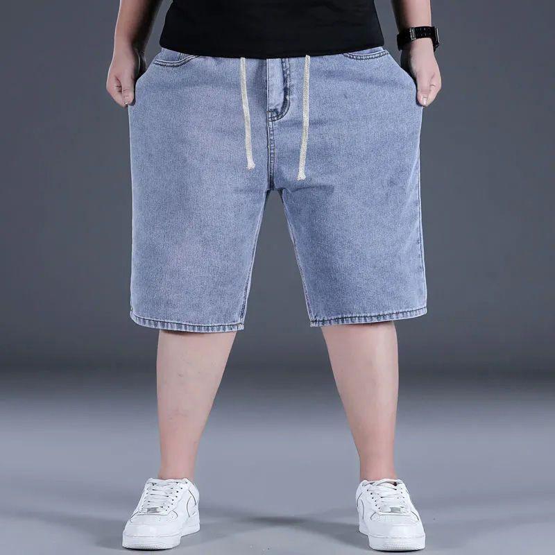 Quần Short Denim Ngoại Cỡ 2023 Quần lửng Nam ngoại cỡ cho người béo cỡ lớn ống rộng hợp xu hướng Mùa hè Menswear Ong 2