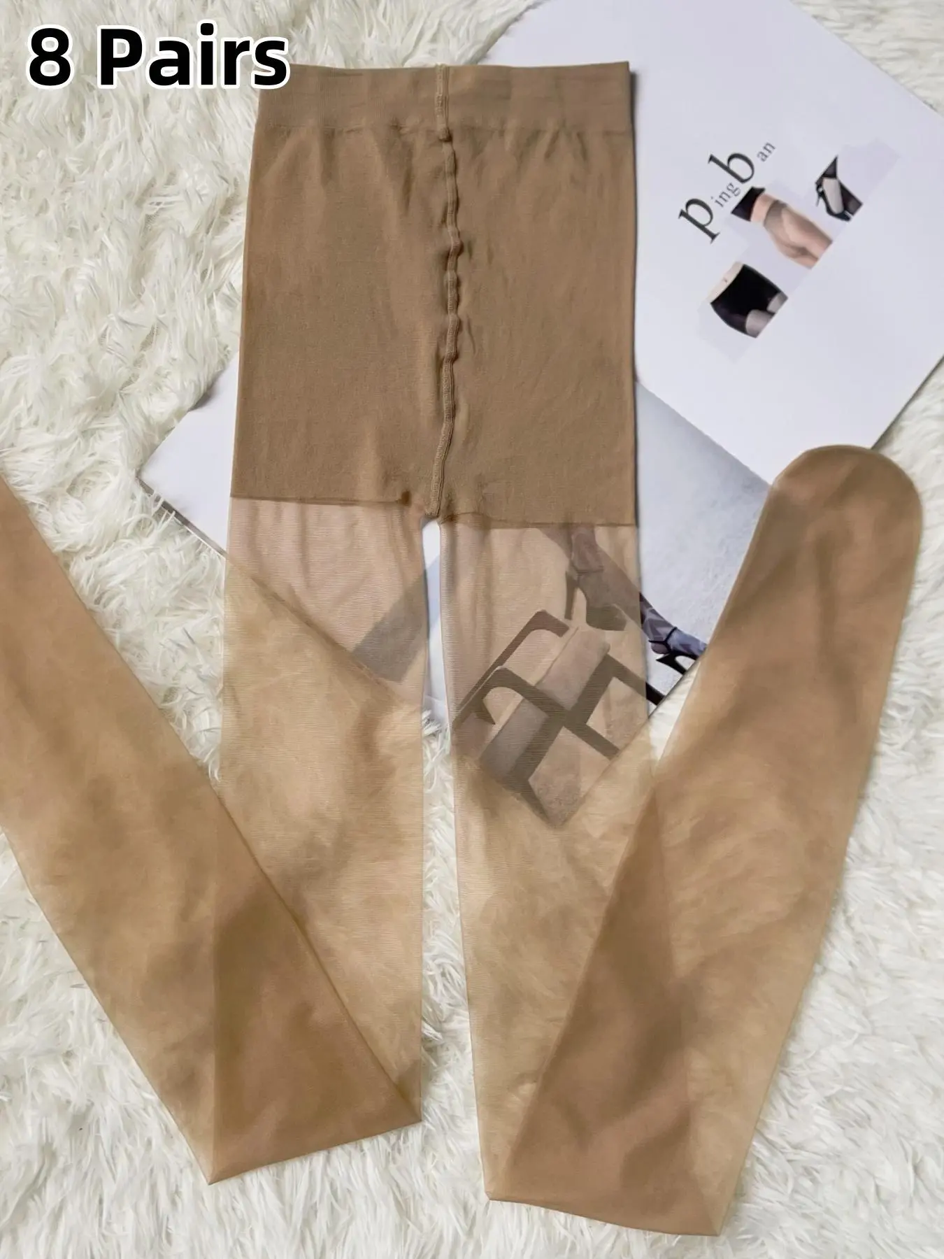 Women's Solid Color Tights, Breathable Comfy Thin Pantyhose for Daily Wear, Ladies Stockings for All Seasons