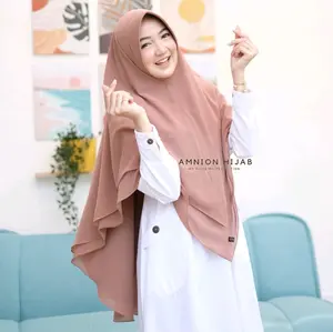 KHIMAR SYARI ADEEVA CERUTY BABYDOLL PREMIUM 2 LAYER BY AMNION HIJAB (ADEM DAN TIDAK KUSUT)