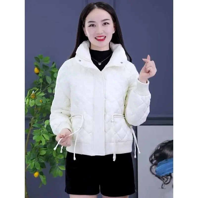 Áo Khoác Độn Bông, Dành Cho Nữ, Phong Cách Hàn Quốc, Dáng Rộng Vừa Vặn, Dài Ngắn, Áo Khoác Độn Bông Thường Ngày Thích Hợp Cho Mùa Đông, Hàng Mới Về Năm 2024 5