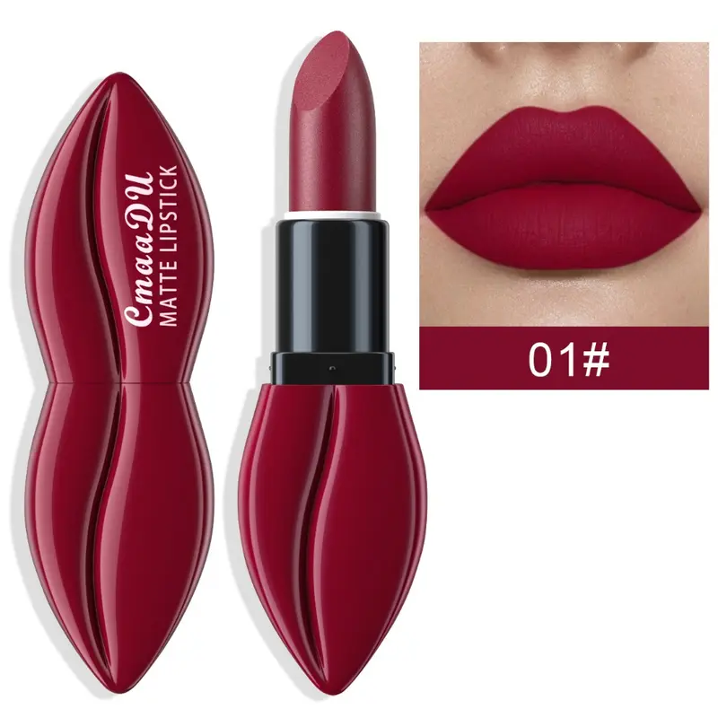 Lipstik Matte Beludru Jenuh Matte Matte Lipstik Merah Lucu Lipstik Merah Sejati import 7