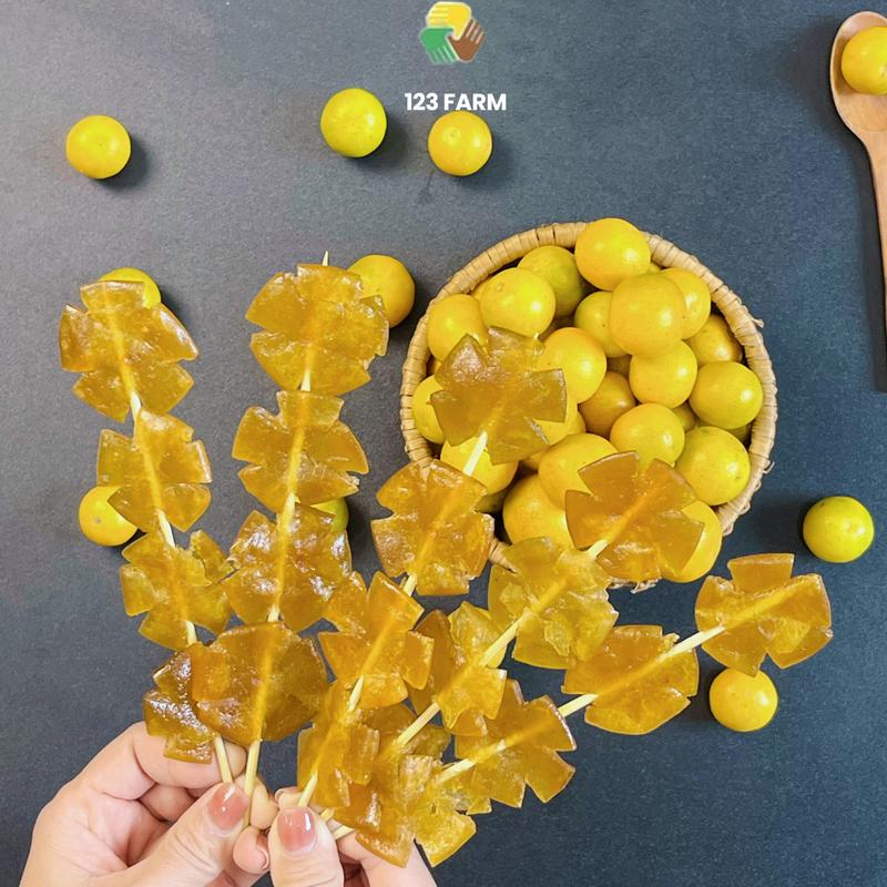 Tắc chưng đường phèn sấy dẻo 123 FARM gói 85g 8