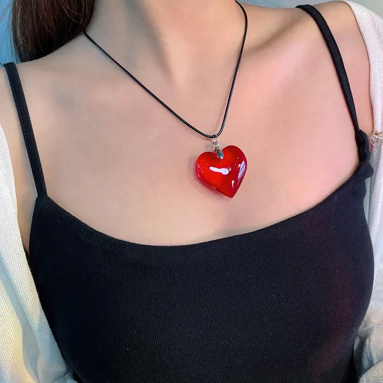 Mặt Dây Chuyền Mặt Đá Pha Lê Hình Trái Tim Lấp Lánh - Phong Cách Hàn Quốc Hot Trend TikTok 2025 | Phụ Kiện Thời Trang Đa Phong Cách, Quà Tặng Ý Nghĩa 0