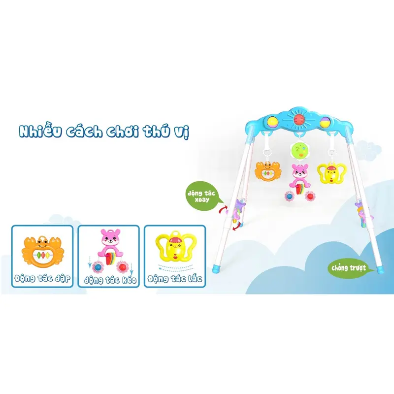 Kệ Chữ A Mặt Trời Của Bé Phiên Bản Có Nhạc Ru Cao Cấp, Đồ Cho Bé Sơ Sinh Chính Hãng AN Toàn 3