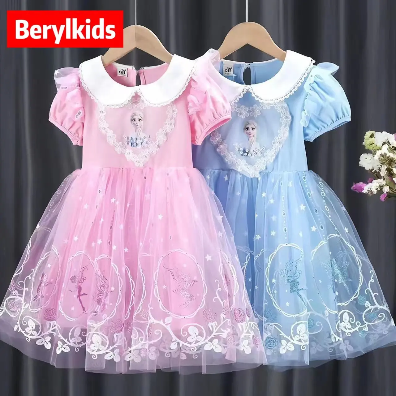 Váy Công Chúa Elsa, Váy Lụa Cho Bé Gái, Beryl, Bán Chạy, Thích Hợp Cho Bé Gái Từ 1-7 Tuổi, Bộ Sưu Tập 2024