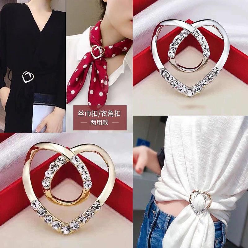 Khuy cài khăn quàng cổ, nút thắt khen lụa, thuận tiện thanh lịch cho bạn nữ 7