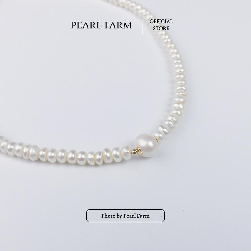 Chuỗi Vòng Cổ Ngọc Trai Hạt Bắp Mix Viên Chủ Pearl Farm 4