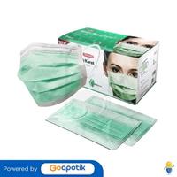 Gambar ONEMED 3PLY MASKER BEDAH KARET EARLOOP WARNA HIJAU BOX 50 PCS dari Apotek Adapotek Padangsambian by GoApotik Kota Denpasar 2 Tokopedia