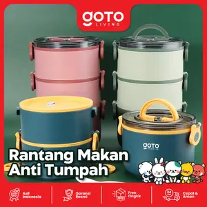 Goto [COD] Venezio Kotak Makan Bekal Anti Tumpah Lunch Box Set Rantang Susun