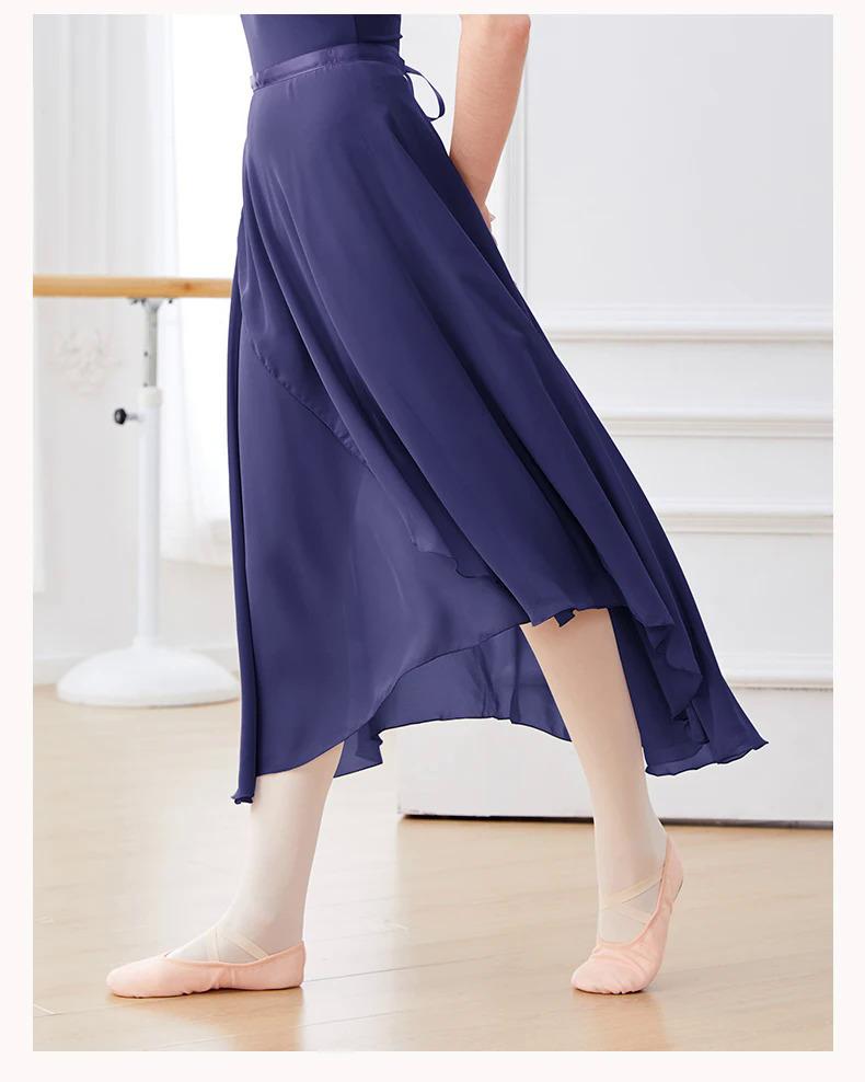 Product Introduction of Ballet Skirts Women Long Chiffon Dance Skirt Fairy Chiffon Long Ballet Tutu Dress Dance Costumes Tie Up Dress 9