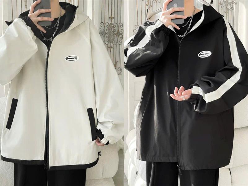 Áo khoác Unisex MẶC ĐƯỢC 2 MẶT PHỐI TAG nam nữ - Áo gió 2 mặt siêu dày siêu ấm chống nắng chống nước chất vải gió ChiPu Hàn Nữ Top