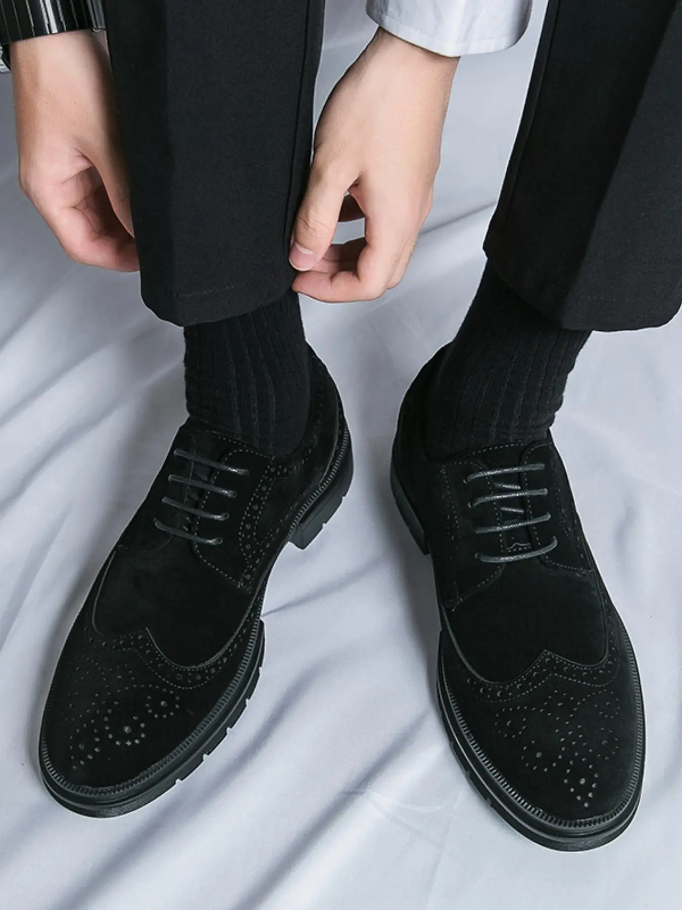 Men's Business Style Solid Color Lace Up Dress Shoes, Fashionable Shoes for Work Office, Lightweight Breathable Comfortable Shoes for Daily Wear
