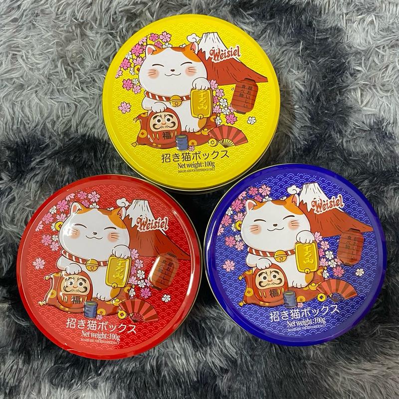 Bánh Quy Mèo Thần Tài Hộp Thiếc 100g ( date mới 10/2025)