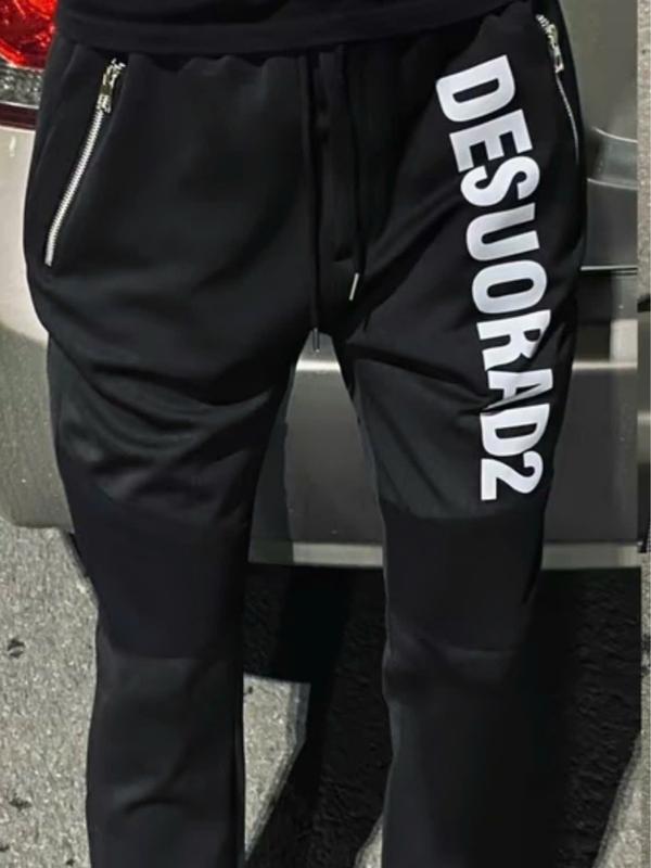 Quần Jogger Nam dsq (35.95 kg)  Quần boy phố vá gối Chất vải dày dặn Cạp Chun  Túi khóa hình in phản quang Ống Chun Ôm Chân(35.95 kg) Menswear Sport