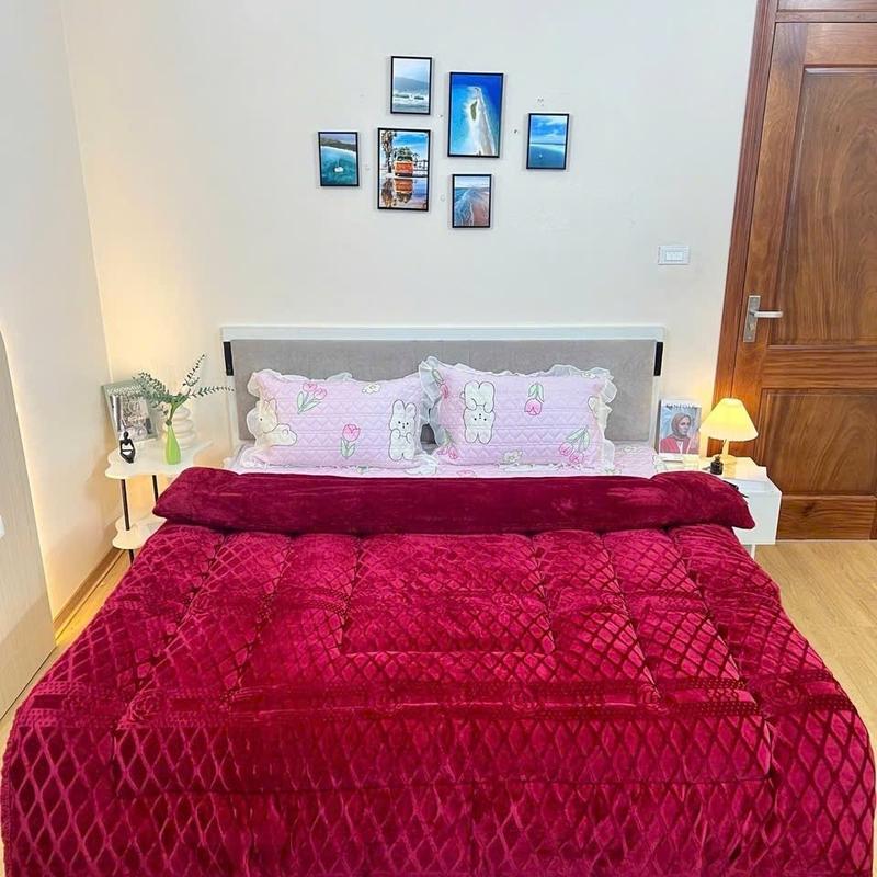  Chăn lông thỏ COCO siêu ấm kích thước 2m3x2m trọng lượng 3,7kg hàng loại 1 