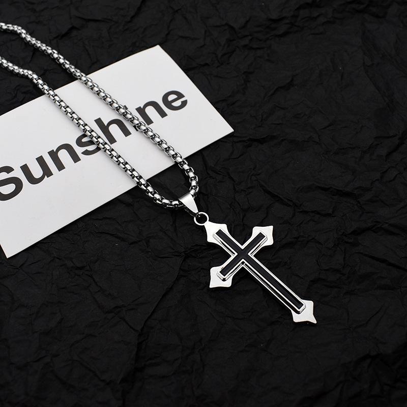 Product Introduction of Cross necklace for men and women Instagram trendy hip-hop couple party pendant personalized necklace ankh  necklace 6